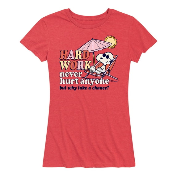 Peanuts - Hard Work - Women's Short Sleeve Graphic T-Shirt