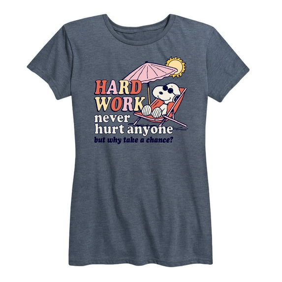 Peanuts - Hard Work - Women's Short Sleeve Graphic T-Shirt