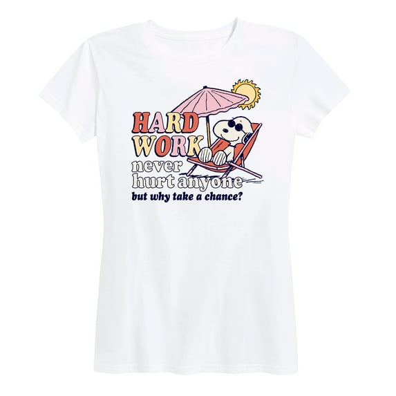 Peanuts - Hard Work - Women's Short Sleeve Graphic T-Shirt