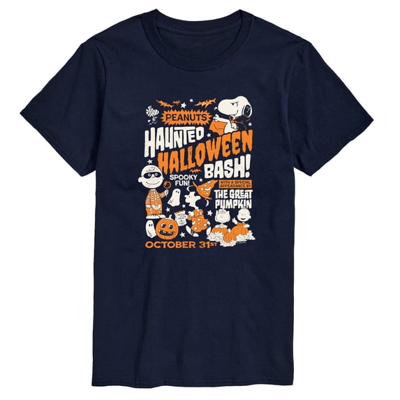 Peanuts - Haunted Halloween Bash - Men's Short Sleeve Graphic T-Shirt