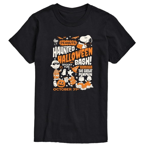 Peanuts - Haunted Halloween Bash - Men's Short Sleeve Graphic T-Shirt