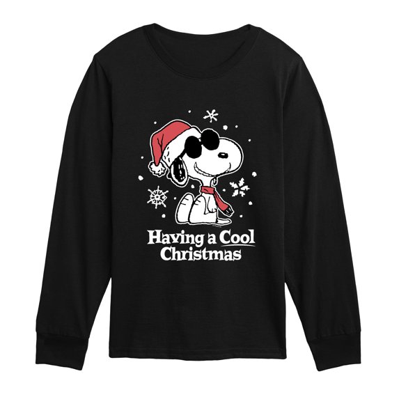 Peanuts - Having a Cool Christmas Long Sleeve Graphic T-Shirt