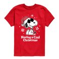 thumbnail image 1 of Peanuts - Having a Cool Christmas Boys' Short Sleeve Graphic T-Shirt, 1 of 4