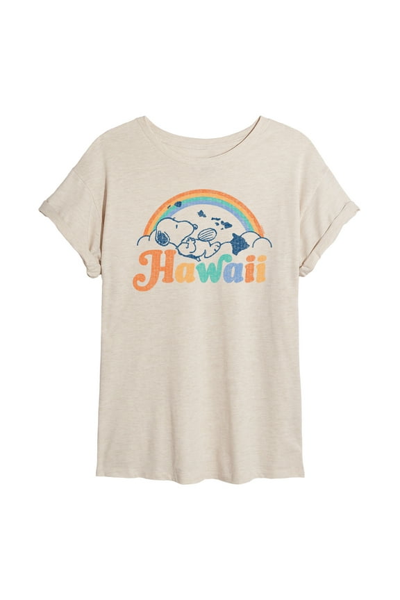 - Hawaii Snoopy - Women's Oversized Graphic T-Shirt