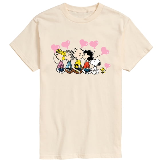 Peanuts - Heart Balloons Men's Short Sleeve Graphic T-Shirt