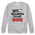 thumbnail image 1 of Peanuts - Heart Belongs Dog - Men's Crew Fleece, 1 of 5