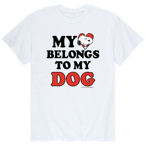 Peanuts - Heart Belongs Dog - Men's Short Sleeve Graphic T-Shirt