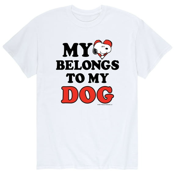 Peanuts - Heart Belongs Dog - Men's Short Sleeve Graphic T-Shirt