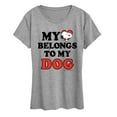 thumbnail image 1 of Peanuts - Heart Belongs Dog - Women's Short Sleeve Graphic T-Shirt, 1 of 5