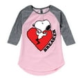 thumbnail image 1 of Peanuts - Heart Breaker - Girls Toddler And Youth Raglan, 1 of 5