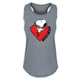 thumbnail image 1 of Peanuts - Heart Breaker - Women's Racerback Tank, 1 of 5