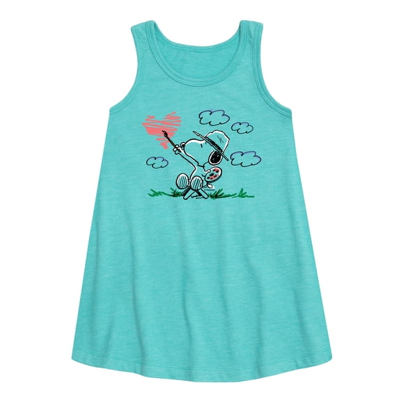 Peanuts - Heart Scribble - Toddler & Youth Girls A-line Dress