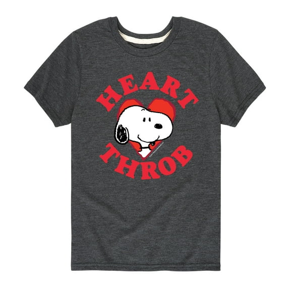 Peanuts - Heart Throb Snoopy - Toddler And Youth Short Sleeve Graphic T-Shirt