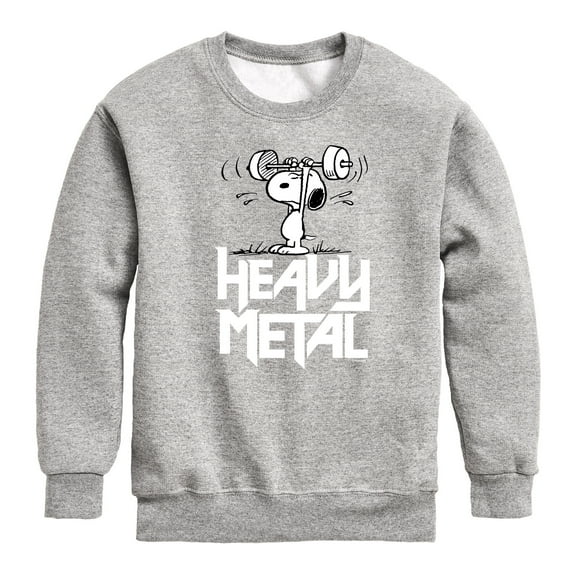 Peanuts - Heavy Metal Snoopy - Toddler And Youth Crewneck Fleece Sweatshirt