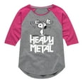 thumbnail image 1 of Peanuts - Heavy Metal Snoopy - Toddler And Youth Girls Raglan Graphic T-Shirt, 1 of 6