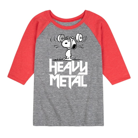 Peanuts - Heavy Metal Snoopy - Toddler And Youth Raglan Graphic T-Shirt