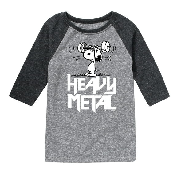 Peanuts - Heavy Metal Snoopy - Toddler And Youth Raglan Graphic T-Shirt