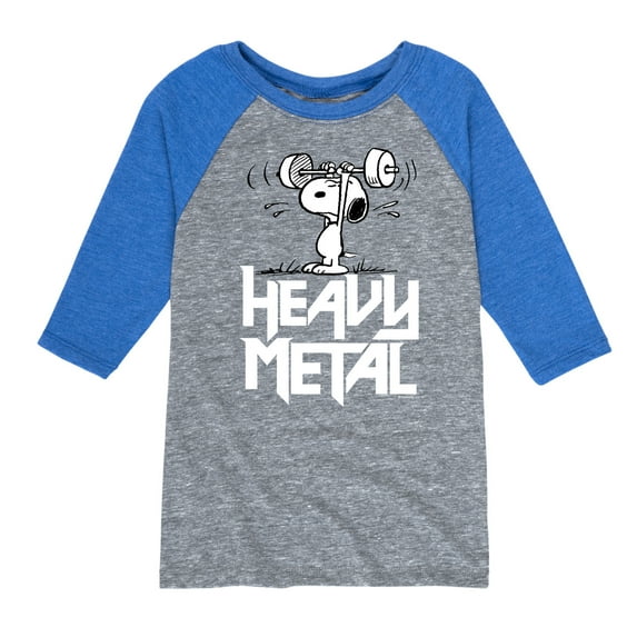 Peanuts - Heavy Metal Snoopy - Toddler And Youth Raglan Graphic T-Shirt