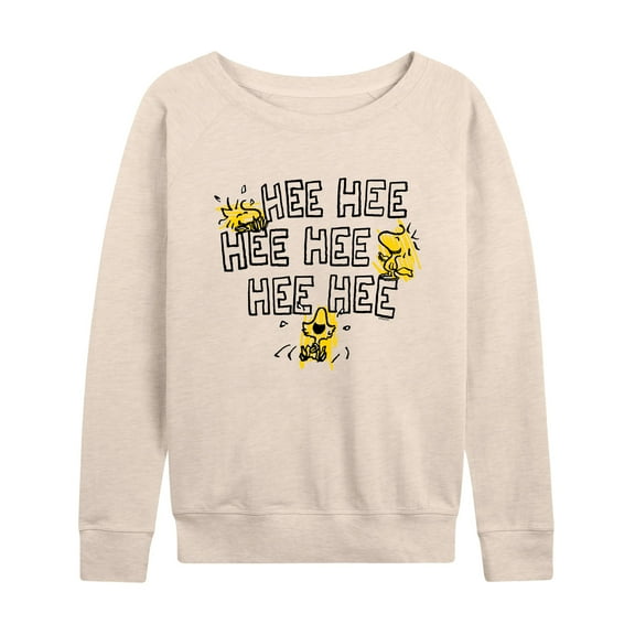 Peanuts - Hee Hee Woodstock - Women's Lightweight French Terry Long Sleeve Shirt