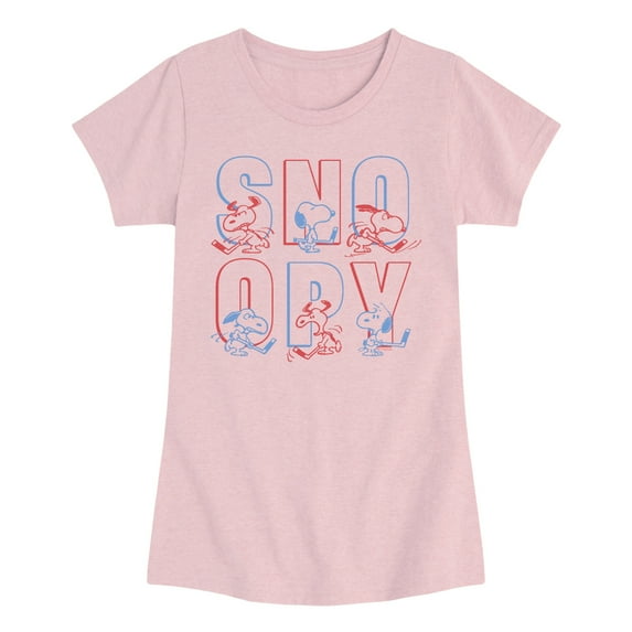 Peanuts - Hockey Snoopy - Youth Girls Short Sleeve T-Shirt