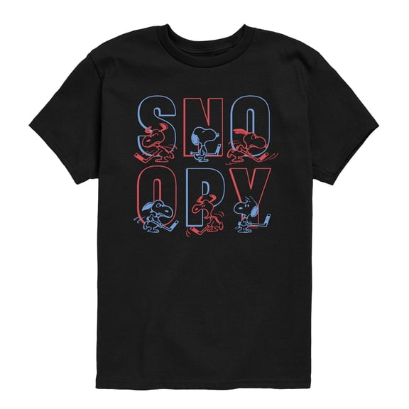 Peanuts - Hockey Snoopy - Youth Short Sleeve Graphic T-Shirt