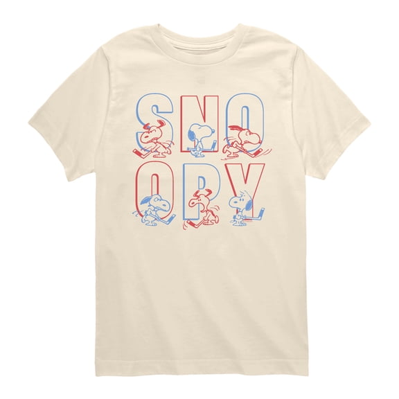 Peanuts - Hockey Snoopy - Youth Short Sleeve Graphic T-Shirt