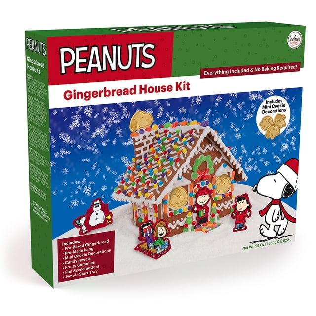 Peanuts Holiday Gingerbread House Kit, 29 oz - Walmart.com