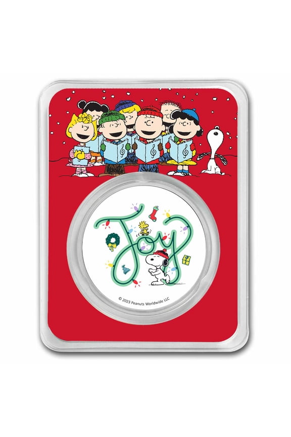 Holiday "Joy" "Shiny & Bright" 1 oz Colorized Silver