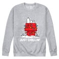 thumbnail image 1 of Peanuts - Holiday Snoopy Just Chillin - Men's Crew Neck Fleece Pullover, 1 of 6