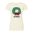 thumbnail image 1 of Peanuts - Holiday Vibes - Juniors Fitted Short Sleeve Graphic T-Shirt, 1 of 5