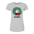 thumbnail image 1 of Peanuts - Holiday Vibes - Juniors Fitted Short Sleeve Graphic T-Shirt, 1 of 5