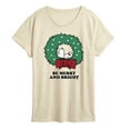 thumbnail image 1 of Peanuts - Holiday Vibes - Women's Short Sleeve Graphic T-Shirt, 1 of 5