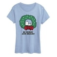 thumbnail image 1 of Peanuts - Holiday Vibes - Women's Short Sleeve Graphic T-Shirt, 1 of 4