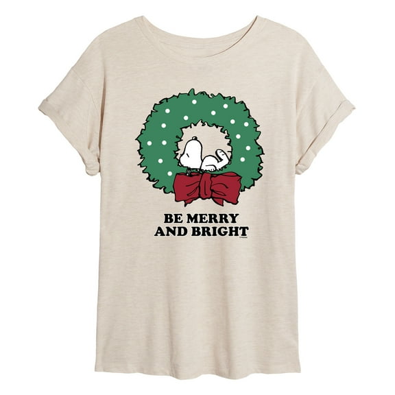 Peanuts - Holiday Vibes - Womens Oversized Graphic T-Shirt