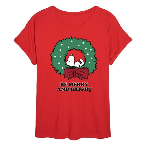 Peanuts - Holiday Vibes - Womens Oversized Graphic T-Shirt