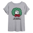 thumbnail image 1 of Peanuts - Holiday Vibes - Womens Oversized Graphic T-Shirt, 1 of 5