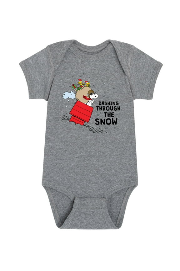 Peanuts - Holidays - Dashing Through The Snow - Infant Baby One Piece