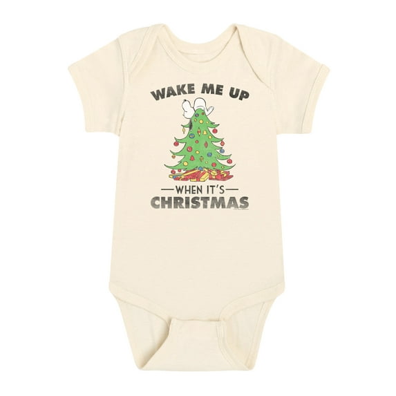 Peanuts - Holidays - Wake Me Up When It's Christmas - Infant Baby One Piece