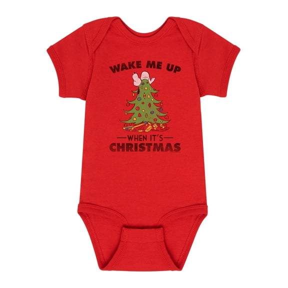 Peanuts - Holidays - Wake Me Up When It's Christmas - Infant Baby One Piece