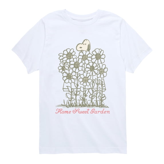 Peanuts - Home Sweet Garden Snoopy Boys' Short Sleeve Graphic T-Shirt