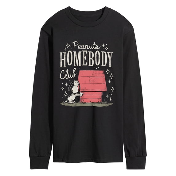 Peanuts - Homebody Club Men's Long Sleeve Graphic T-Shirt