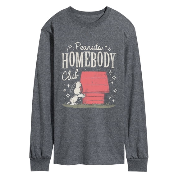 Peanuts - Homebody Club Men's Long Sleeve Graphic T-Shirt