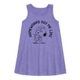 thumbnail image 1 of Peanuts - Homework Got Me Like - Toddler and Youth Girls A-line Dress, 1 of 5