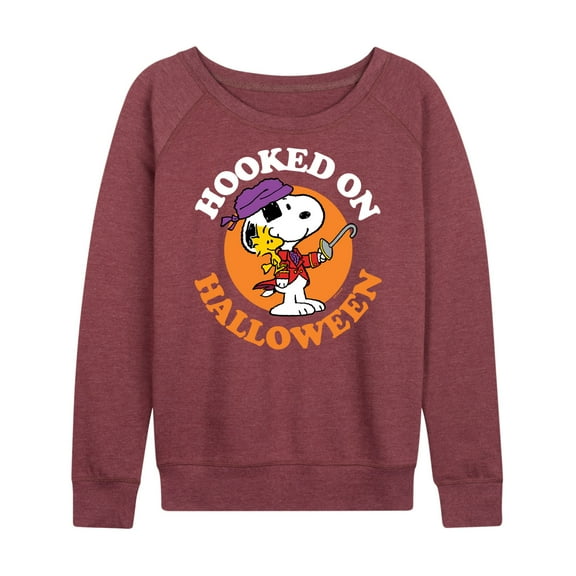 Peanuts - Hooked On Halloween - Women's Lightweight French Terry Long Sleeve Shirt