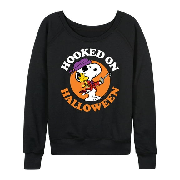 Peanuts - Hooked On Halloween - Women's Lightweight French Terry Long Sleeve Shirt