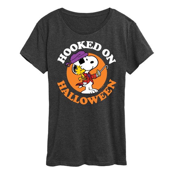 Peanuts - Hooked On Halloween - Women's Short Sleeve Graphic T-Shirt