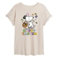 thumbnail image 1 of Peanuts - Hoppy Easter - Juniors Oversized Graphic T-Shirt, 1 of 5
