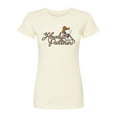 thumbnail image 1 of Peanuts - Howdy Partner Snoopy -Juniors Fitted Short Sleeve Graohic T-Shirt, 1 of 5