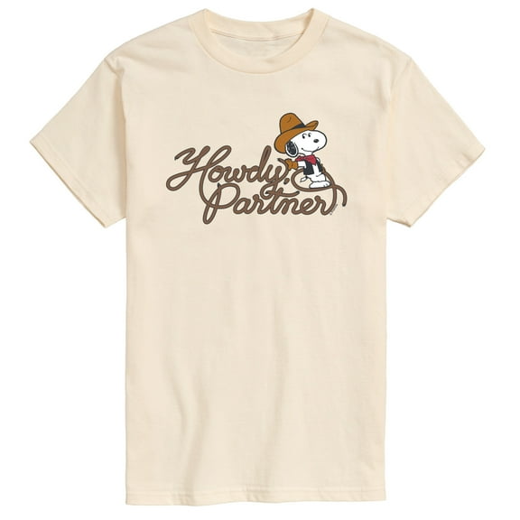 Peanuts - Howdy Partner Snoopy - Men's Short Sleeve Graphic T-Shirt