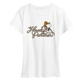 thumbnail image 1 of Peanuts - Howdy Partner Snoopy -Women's Short Sleeve Graphic T-Shirt Short Sleeve Graphic T-Shirt, 1 of 5